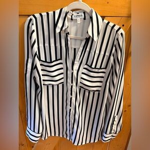 Express Portofino White Shirt with Black Trim